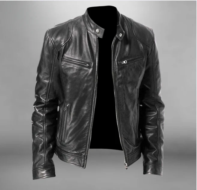 Trenton Leather Men's Jacket | Lupi - Image 3