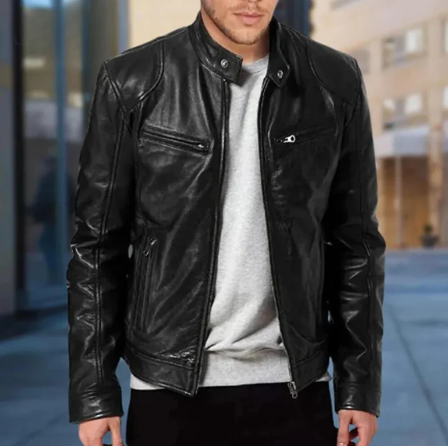 Trenton Leather Men's Jacket | Lupi - Image 6